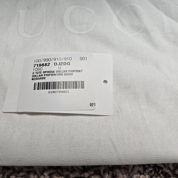 Gucci Ophidia Black Tote with Red and Green Stripes - Picture 2 of 16